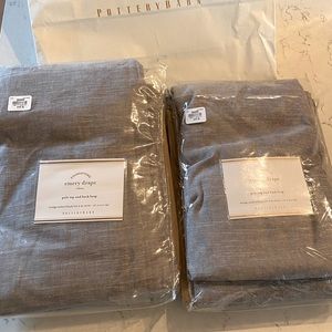 Pottery barn  2pc Emery black out draperies